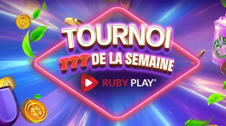 1.000 euros pour le 1er :  Tentez votre chance sur le casino777 - RubyPlay