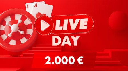 2.000 euros à se partager aujourd'hui sur le  casino Live Circus