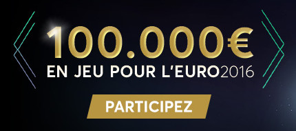 Euro 2016 : Jusqu'à 100 000 euros à se partager sur goldenpalace.be