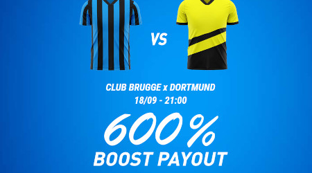 FC Bruges x Dortmund : 600 % de cash en  plus avec Magic Betting