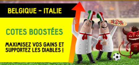 Belgique x Italie : cotes boostées sur betfirst.be