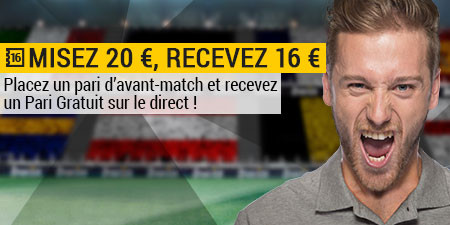 16 € de pari live offert pour Belgique x Irlande sur bwin